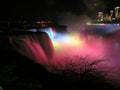 Night shot of Niagara Falls, American side Royalty Free Stock Photo