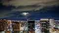 Moonlight over Osaka Royalty Free Stock Photo