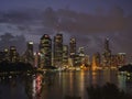 Night shot of the queensland`s capital city, brisbane Royalty Free Stock Photo