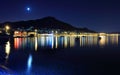 Night shot Salamis, Greece Royalty Free Stock Photo