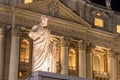 Night shot of St. Peter`s Basilica in Vatican City Royalty Free Stock Photo