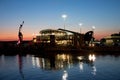 Night shot in Sydney, Nova Scotia, Harbour Royalty Free Stock Photo