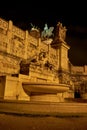 night shot of the Victor Emmanuel II (Vittoriano) monument in Rome Royalty Free Stock Photo