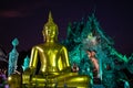 The Chiang Mai silver temple at night