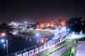 Night shots of the dravyavati river project park in jaipur rajas