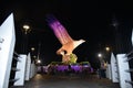 Night side view of Langkawi Eagle Monument Royalty Free Stock Photo