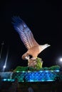 Night side view of Langkawi Eagle Monument Royalty Free Stock Photo