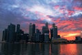 Night singapore skyline