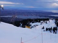 Night ski in Vancouver Royalty Free Stock Photo