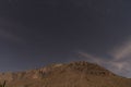 Stars above moonlit Guadalupe Mountains Royalty Free Stock Photo