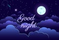 Night sky art design moon star paper cartoon