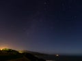 Night Sky from Back Beach, New Plymouth - New Zealand. Royalty Free Stock Photo