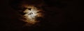 Night sky background. Moon and night sky with clouds. Royalty Free Stock Photo