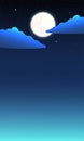 Night sky background. Moon and star, cloud on night sky Royalty Free Stock Photo