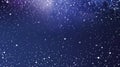 A night sky background with stars and falling snow on a transparent background. Modern illustration of starry space Royalty Free Stock Photo