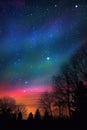 night sky composite showing various star colors Royalty Free Stock Photo