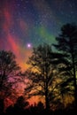 night sky composite showing various star colors Royalty Free Stock Photo