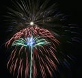 A Night Sky Full of Exploding Fireworks Royalty Free Stock Photo