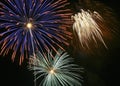 A Night Sky Full of Exploding Fireworks Royalty Free Stock Photo