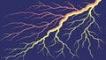 Night Sky Lightning Bolt Pattern, vector design Generative AI Royalty Free Stock Photo