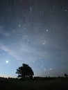 Milky way stars night sky Orion constellation observing Royalty Free Stock Photo