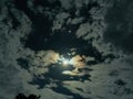 NIGHT SKY WITH MOON Picture Nature Royalty Free Stock Photo