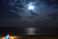 Night sky with moonlight clouds Royalty Free Stock Photo
