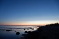 Night sky over baltic sea observing Royalty Free Stock Photo