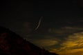Night sky over Cala Llonga Royalty Free Stock Photo