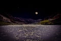 Night Sky over San Juan River Cliffs in Utah Royalty Free Stock Photo