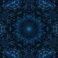 Night sky relaxing mandala pattern for background