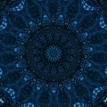 Night sky relaxing mandala pattern for background