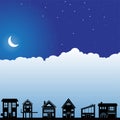 Night Sky Scene - Homes