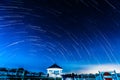 The night sky of Singapore - Star Trails Royalty Free Stock Photo