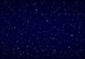 Night Sky, Snow, Stars | Vector Christmas Background. Royalty Free Stock Photo