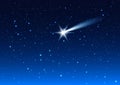 Night sky. Star drops in night sky make wish Royalty Free Stock Photo