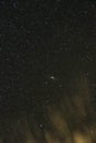 Night sky stars and Andromeda Galaxy M31 observing Royalty Free Stock Photo