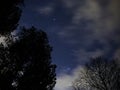 Night sky stars Auriga and Taurus constellation pleiades open star cluster