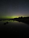 Night sky stars aurora polar lights big dipper constellation observing Royalty Free Stock Photo