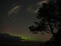 Night sky stars aurora northern polar lights big dipper constellation observing Royalty Free Stock Photo
