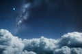 Night sky with stars and clouds Royalty Free Stock Photo
