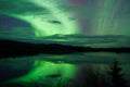 Night Sky Stars Clouds Northern Lights mirrored