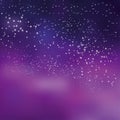 Night sky stars concept vector illustration Royalty Free Stock Photo