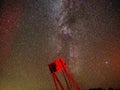 Milky way stars night sky observing DOB Telescope Royalty Free Stock Photo