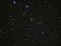 Night sky stars and draco trio Galaxy observing