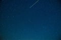 Night sky and stars with meteor or shooting star Royalty Free Stock Photo