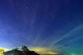 Night sky stars with milky way on mountain background Royalty Free Stock Photo