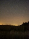 Night sky stars and  milky way over lake Royalty Free Stock Photo