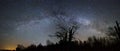 Night sky stars and  milky way panoram Royalty Free Stock Photo