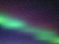 Night sky with stars. Northern lights. Vector illustration Royalty Free Stock Photo